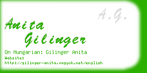 anita gilinger business card